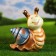 Garden figure "Snail" Orange, 27x15x27cm