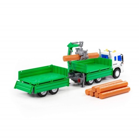 The car inertial on -board "City", with a manipulator and trailer, green color-4