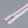 Lightning "Spiral", No. 5, detachable, castle machine, 40 cm, white/red color