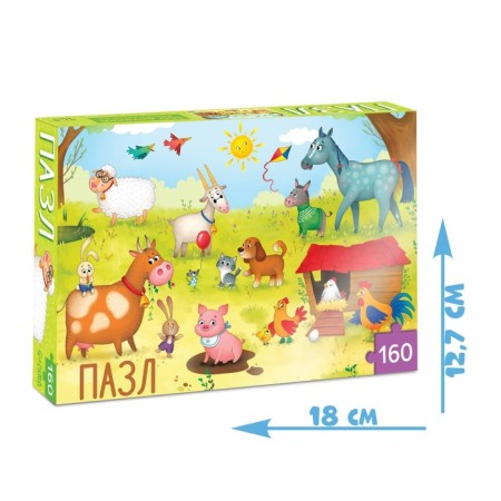 Children's puzzle "on the farm", 160 elements-3