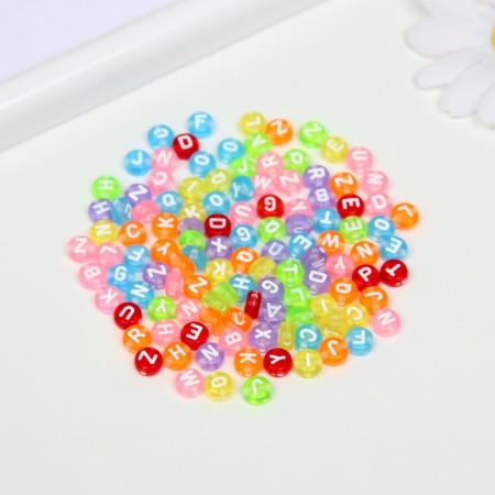 A set of plastic beads "Astra" 6 mm, 2 types of 20 g, (66879)-3
