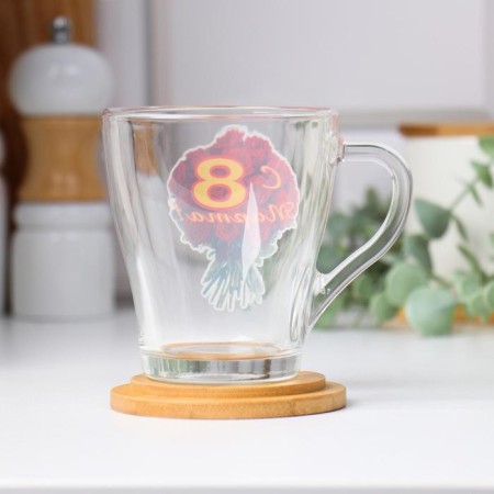 Mug "Since March 8!" bouquet of roses, 200ml-2