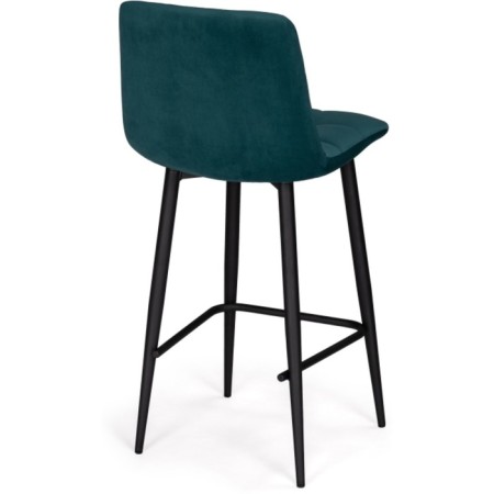 Baric stool for metal/velor, black/sea wave 43x42x93 cm-3