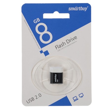 Flash drive Smartbuy Lara, 8 GB, USB2.0, th Up 25 MB/s, PBLD up to 15 Mb/s, black-2