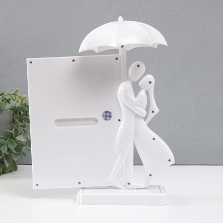Photo frame plastic 13x18 cm "A couple in love under an umbrella" White 22x14x29 cm-2