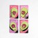 Avocato Time magnetic bookmarks on a postcard, 4 pcs