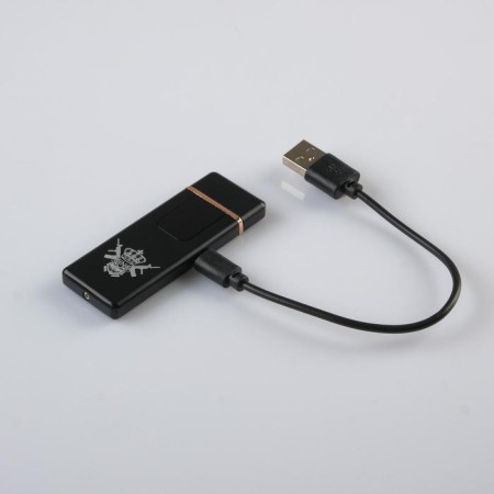 Electronic lighter "King", USB, spiral, 3 x 7.3 cm, black-3