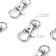 Metal carbine, 37 × 12 mm / 9 × 1.7 mm, 10 pcs, silver color