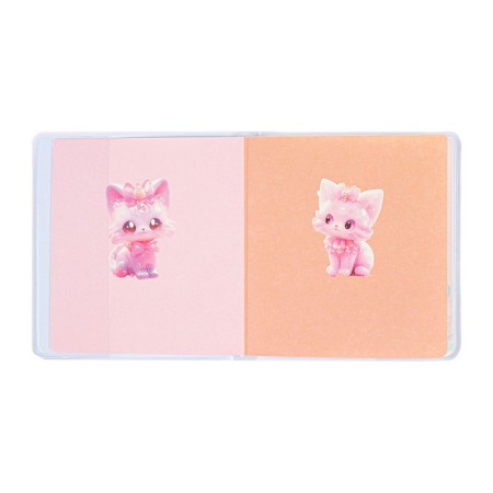 Notebook Gift Book 96l, Line, Color Block, PVC Cat cover 3D (9.5x10.5cm)-4