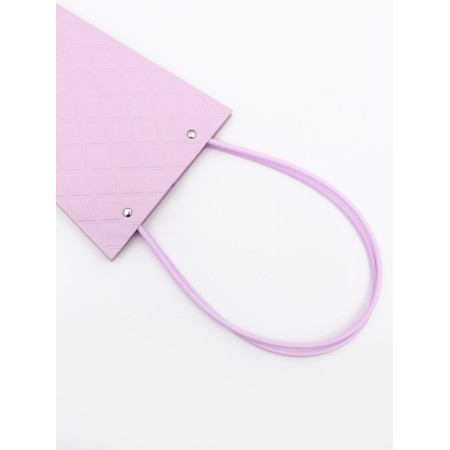 Flower bag embossed pink moisture-resistant, 17x17-11.5x11.5-20 cm-5