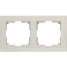 Рамка на 2 поста  WL04-Frame-02-ivory, цвет слоновая кость