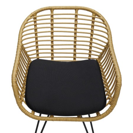 Vetle Bent chair, 560 × 570 × 810 mm, artificial rattan, beige color / black-15