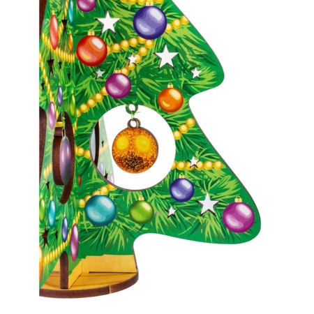 New Year! Model made of wood "Fir tree team. Elegant beauty "-3