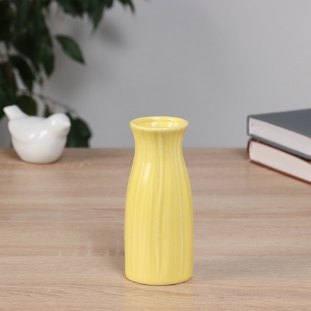 VAZA Ceramics Table "Francis" waist, 12.5x5 cm, yellow