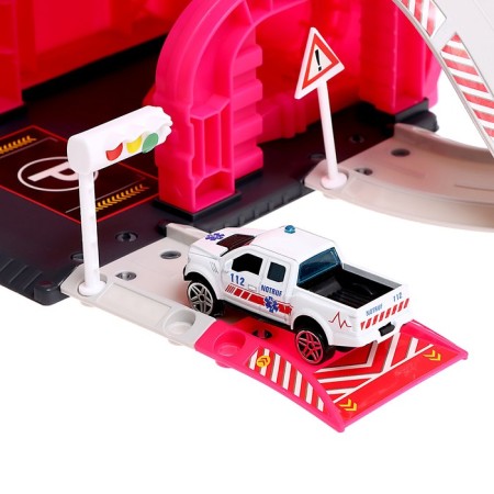 Parking "Ambulance Station", with a metal machine and helicopter-6