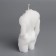 Figure candle "Male silhouette" in a apron with a heart, 5.5x3.5x10.5 cm, white