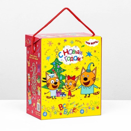 Gift Folding Box "Three Cats" 19.8 x 12 x 24.3 cm-1