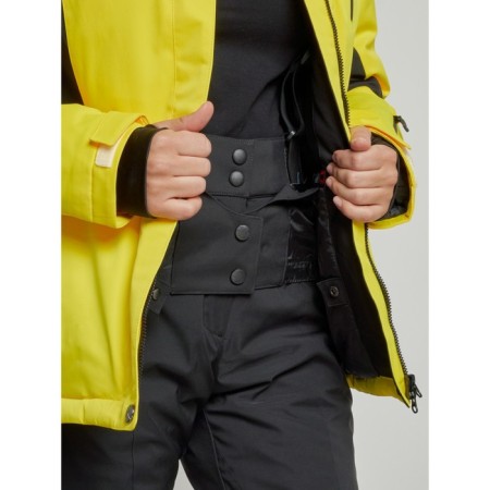 Ski jacket female, size 50, yellow color-8