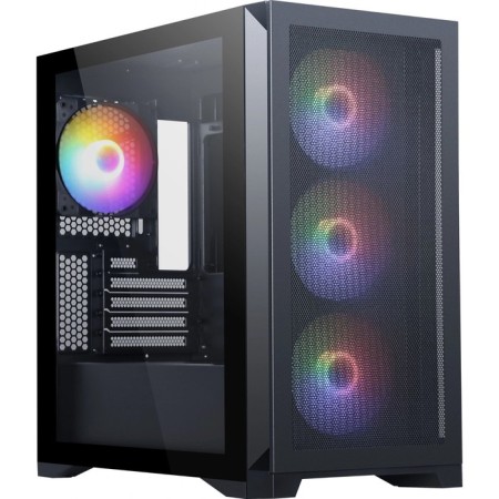 The ACCORD AM08 case is black without PSU ATX 2xusb3.0 1xusb3.1 Audio Bott PSU