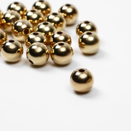 Bead "hematite" d = 10 mm, set 10 g, color gold-1