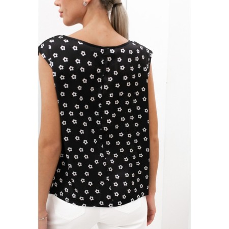 Top female, size 44, black color-1