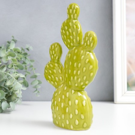 Souvenir Ceramics "Cactus Option" Green 5x12.5x22 cm-2