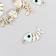 Decor for creativity metal, enamel "Skeleton of fish" with white and white 2x0.8 cm