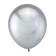 Latex ball 12 ", mirror, chrome, set 50 pcs., Silver