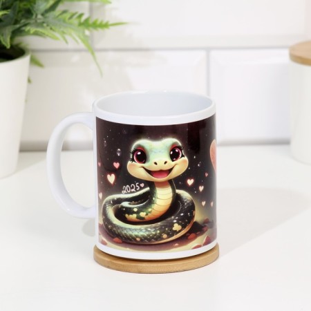 Sublimation mug "Snake 2025" with application-1