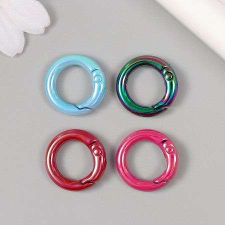 Carabiner Metal "Circle. Pearl" mix 2x2 cm-1