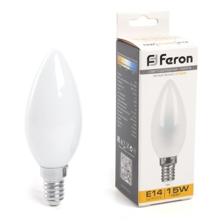 LED LED Feron, E14, 15 W, 230 V, white warm light