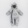 Kinderlitto children's jumpsuit “New friends. Beasts on gray ", height 62-68 cm