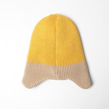 Children's hat minku rr 50-52, mustard/beige color-1