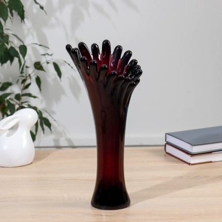 Vase "Coral" H 380 mm. From manganese glass (without decor)-1