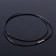 Leather lace d = 1.5 mm, 55 cm, black color