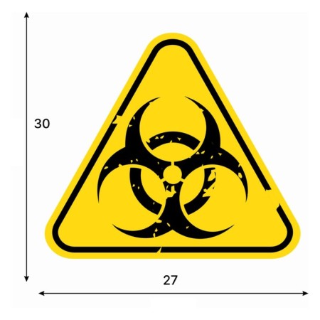 Decorative sign (poster) "Biological threat" 30x27 cm, plastic-1