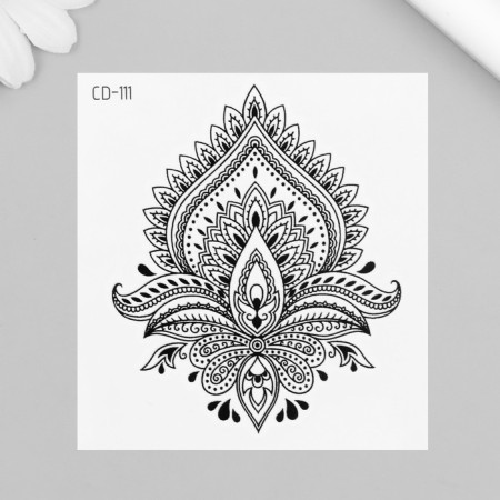 Black "pattern" 8x7.5 cm tattoo tattoo