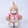 Soft toy "Little Friend", bunny in a dress and a pink blouse