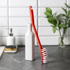 Brush for hard -to -reach places on a long handle, 35 cm, color mix