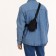 Slong bag from textiles, black color