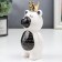 Souvenir Ceramics "Bear in the Crown" white-black with gold 14.5x7x7 cm