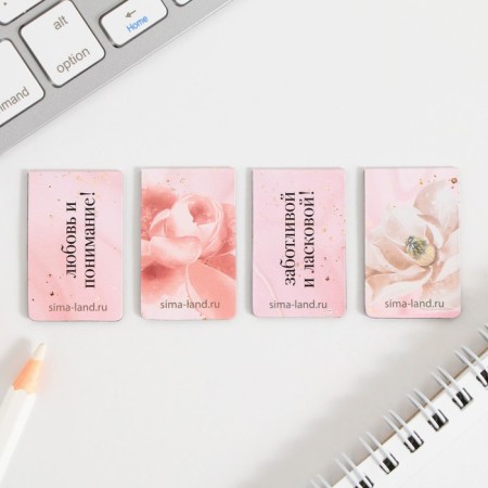 A set of magnetic bookmarks 4 pieces on the substrate "Favorite educator"-4