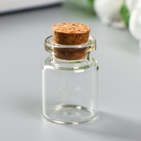 Decor for creativity Glass "A bottle with a traffic jam", 5 ml, 3x2x2 cm
