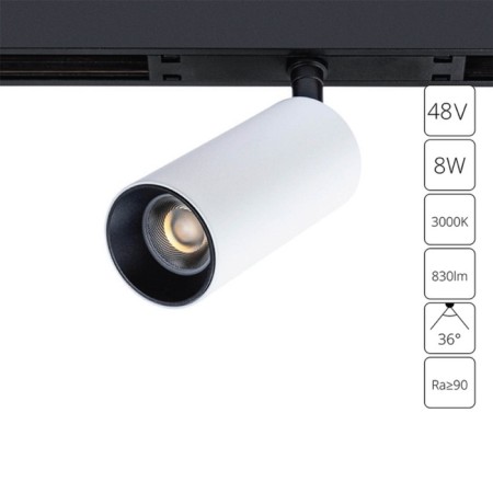 Magnetic track lamp Arte Lamp Optima A7280PL-1WH, LED, 8 W, 10.3 cm, 830 lm, white