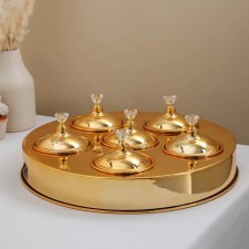 A set of containers for spices 