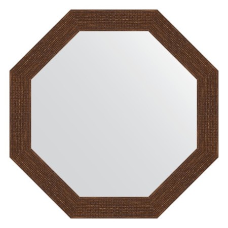Mirror in the baguette frame, mosaic antique copper 70 mm, 67x67 cm
