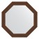 Mirror in the baguette frame, mosaic antique copper 70 mm, 67x67 cm