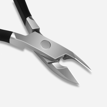 Manicure nippers for cuticle, double spring, 11 cm, blade length - 8 mm, silver/black color-3