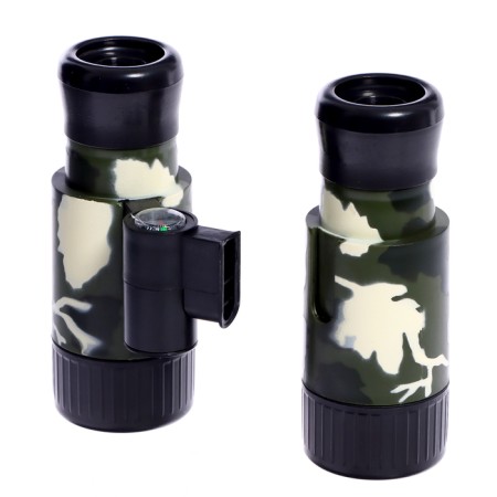 Binoculars have a collapsible “partisan”, with a compass, the color of a mix, in a package-4