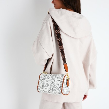Bag Cross-Bodi with a zipper, white color-7